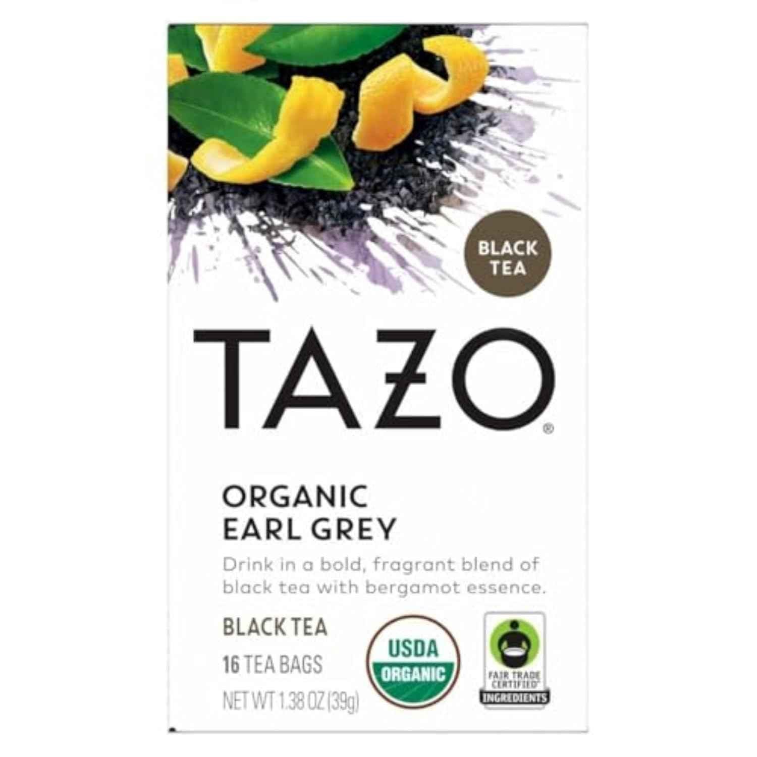 TAZO Earl Grey Tea Bags – Bold Morning Productivity Alternative to Coffee for Corporate Break Room and WFH Desk, 96 Bags