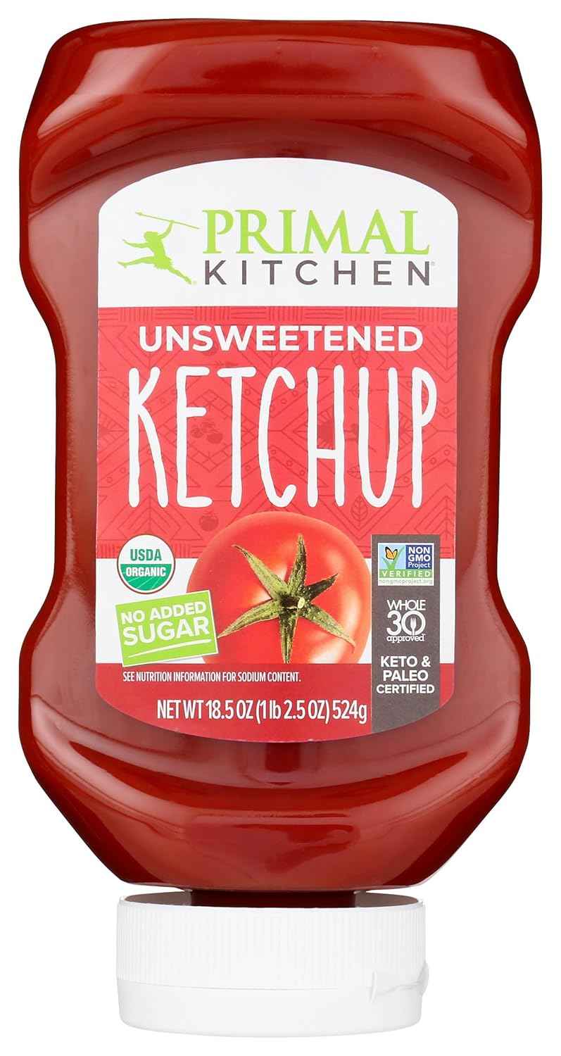 Primal Kitchen Organic Ketchup – Non GMO Verified Clean Label Condiment for Health Conscious Home Cooking