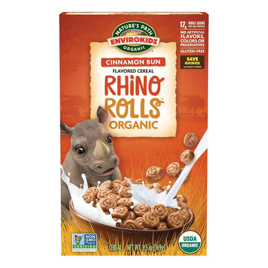 EnviroKidz Organic Rhino Rolls Cereal – Portable Gluten Free Camping Breakfast for Family Road Trips and Cabins