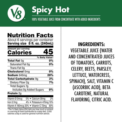 V8 Spicy Chipotle Vegetable Juice – Quick Commute Drink for Busy Professionals on the Move