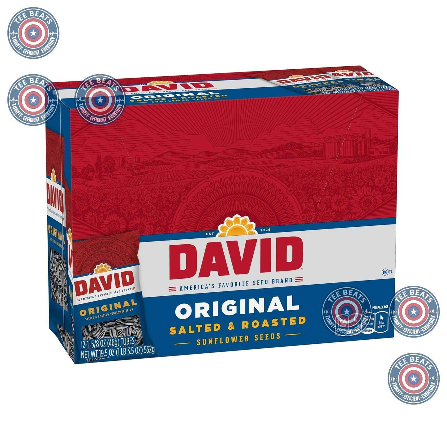DAVID Roasted and Salted Sunflower Seeds – Mess-Free Single-Serve Snack for Hiking, Beaches, and Stadiums