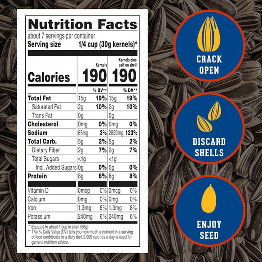DAVID Jumbo Sunflower Seeds Original 16 oz – Family-Sized Snack for Lunch Boxes and After-School Munching