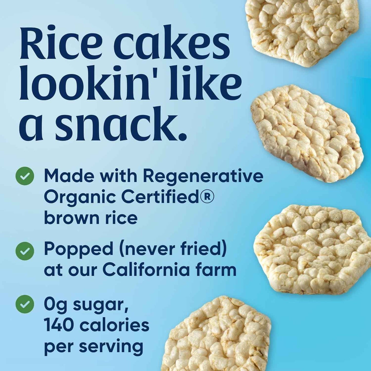 Lundberg Organic Rice Cake Minis – Lunchbox Snack for Picky Kids, Original Sea Salt Gluten-Free