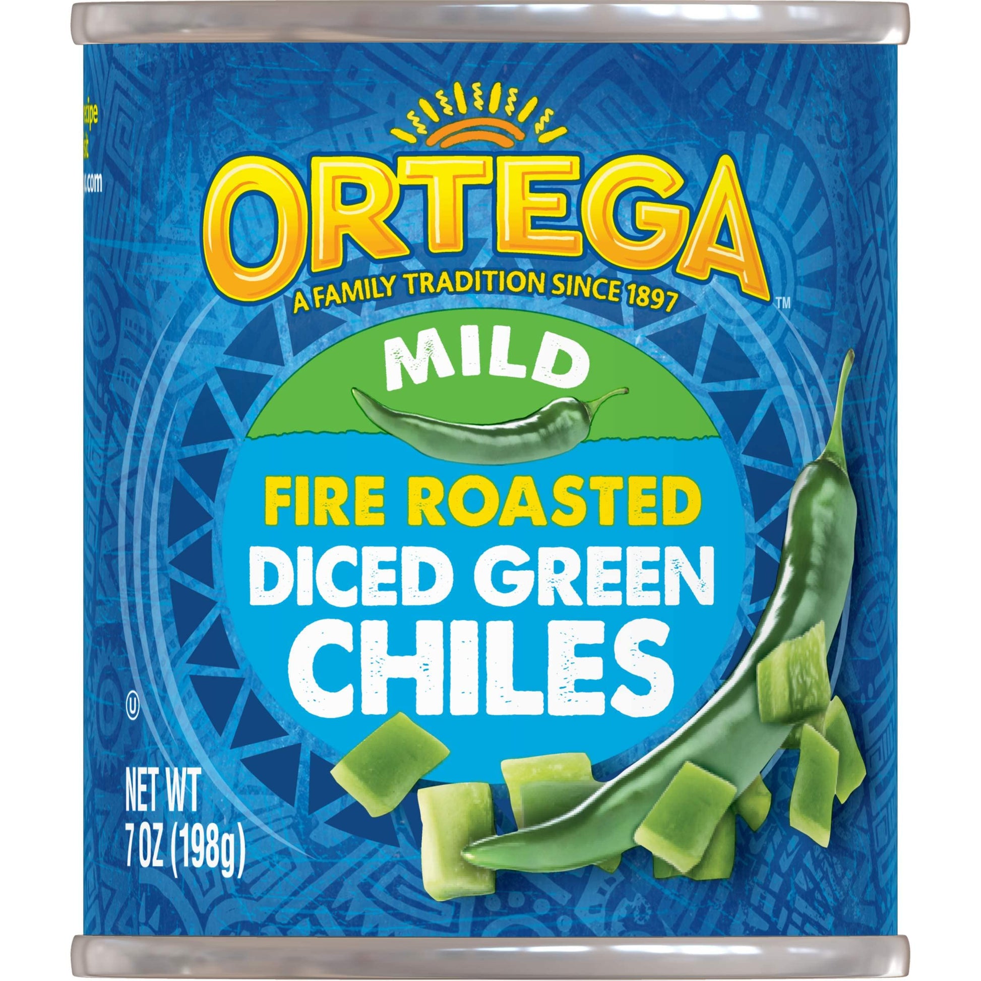 Ortega Diced Green Chiles, Mild, 7 oz — Compact Single-Can Pantry Staple