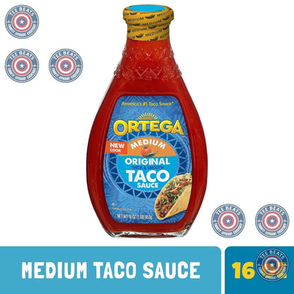 Ortega Taco Sauce Medium – Quick Weeknight Taco Dinner Topping, Pantry Staple