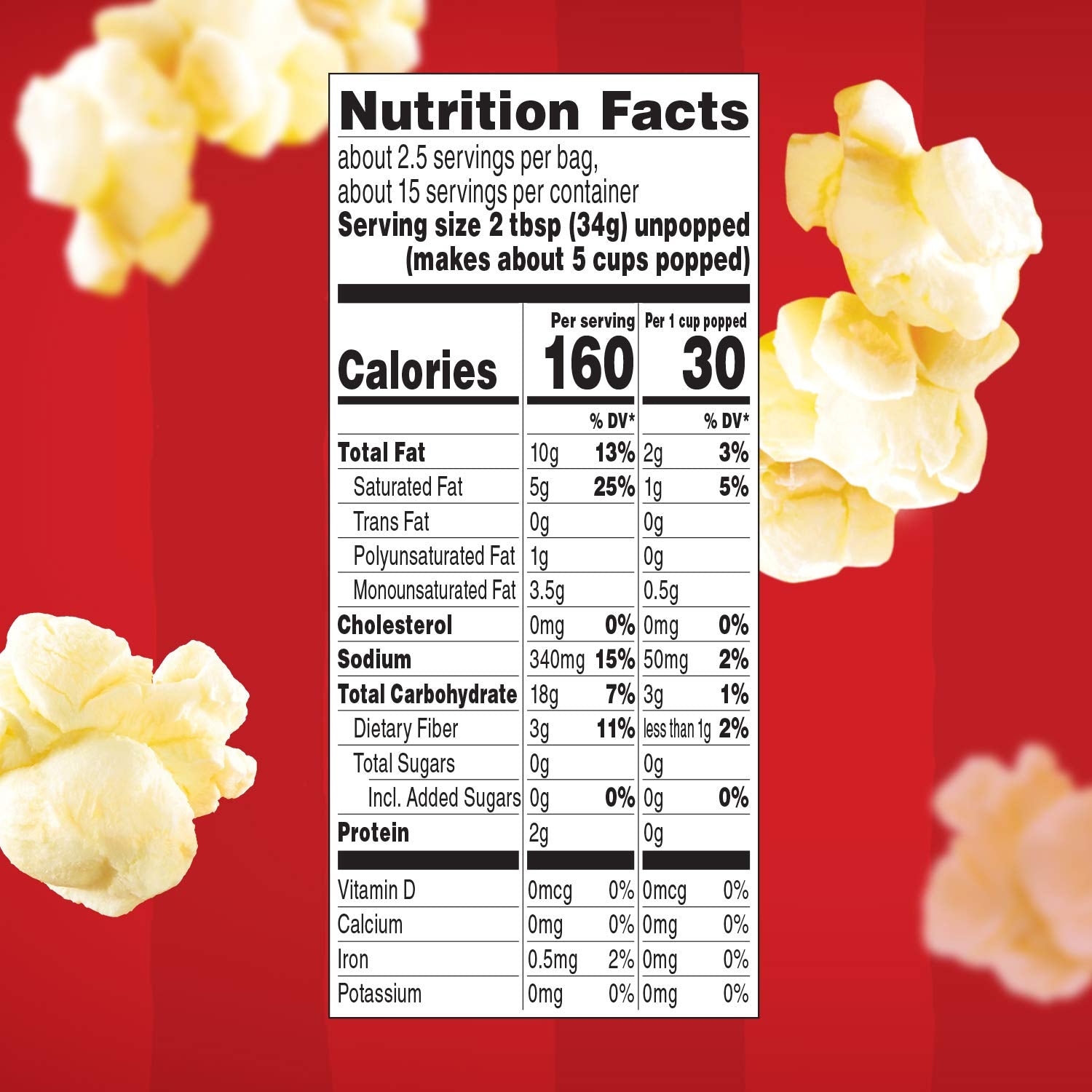 Orville Redenbacher's Movie Theater Butter Popcorn – Holiday Stocking Stuffer Gift for Popcorn Lovers, 6 Microwave Bags