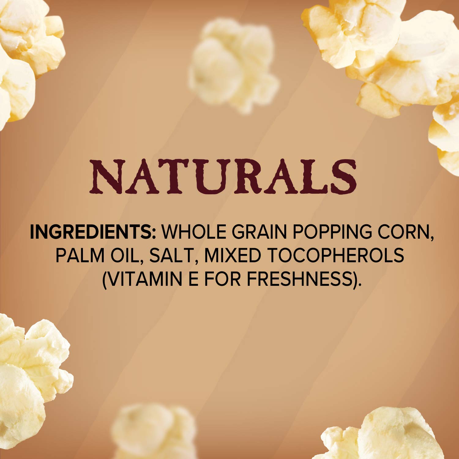 Orville Redenbacher's Naturals Simply Salted Microwave Popcorn – Two-Ingredient Style Snack for Uncluttered Pantry, 6-Count Box