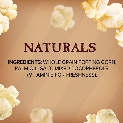 Orville Redenbacher's Naturals Simply Salted Microwave Popcorn – Two-Ingredient Style Snack for Uncluttered Pantry, 6-Count Box