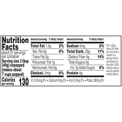 Orville Redenbacher's Whole Grain White Popcorn Kernels 30 oz – Gluten Free Mindful Snacking at Home