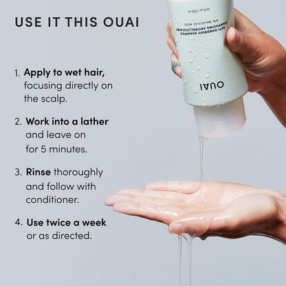 OUAI Anti Dandruff Shampoo – Calming Scalp Care Ritual for Nightly Self-Care Routine, 10 Fl Oz