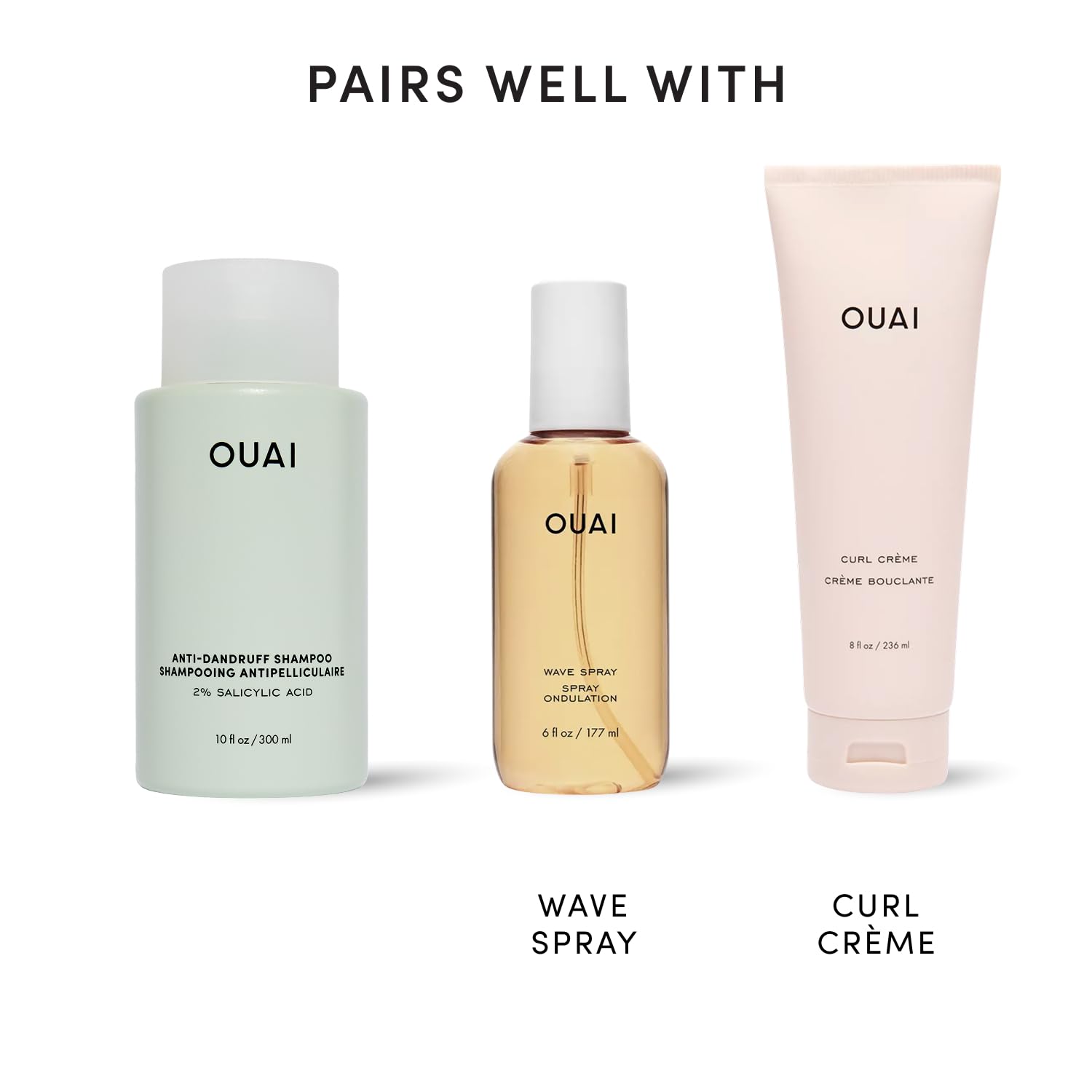 OUAI Anti Dandruff Shampoo – Calming Scalp Care Ritual for Nightly Self-Care Routine, 10 Fl Oz