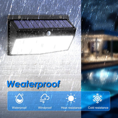 Outdoor Solar Wall Light for Garden, Fence & Garage – 3 Modes, IP65 Waterproof No Wiring