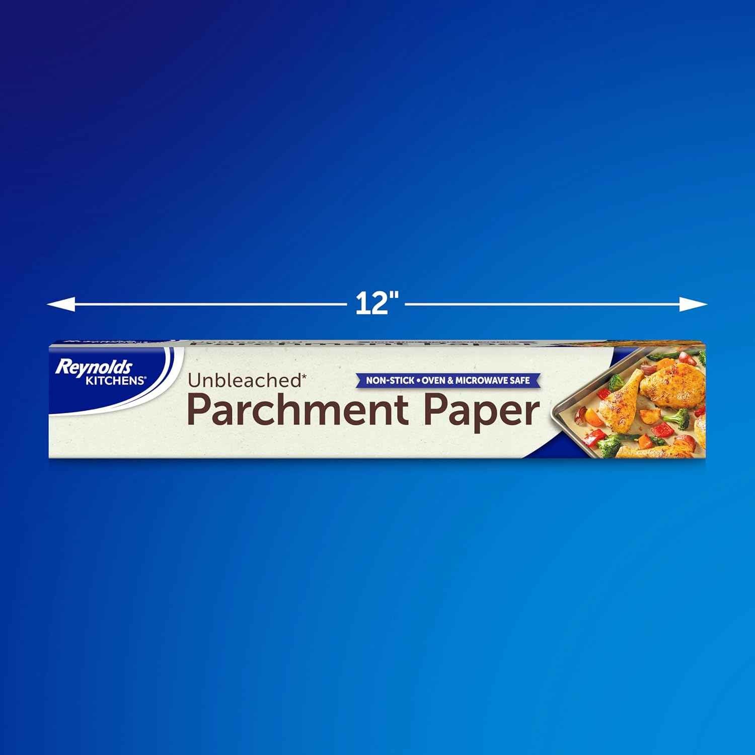 Reynolds Kitchens Unbleached Parchment Paper Roll for Clean-Eating Home Bakers, Chlorine-Free Baking Liner for Healthy Sheet-Pan Dinners
