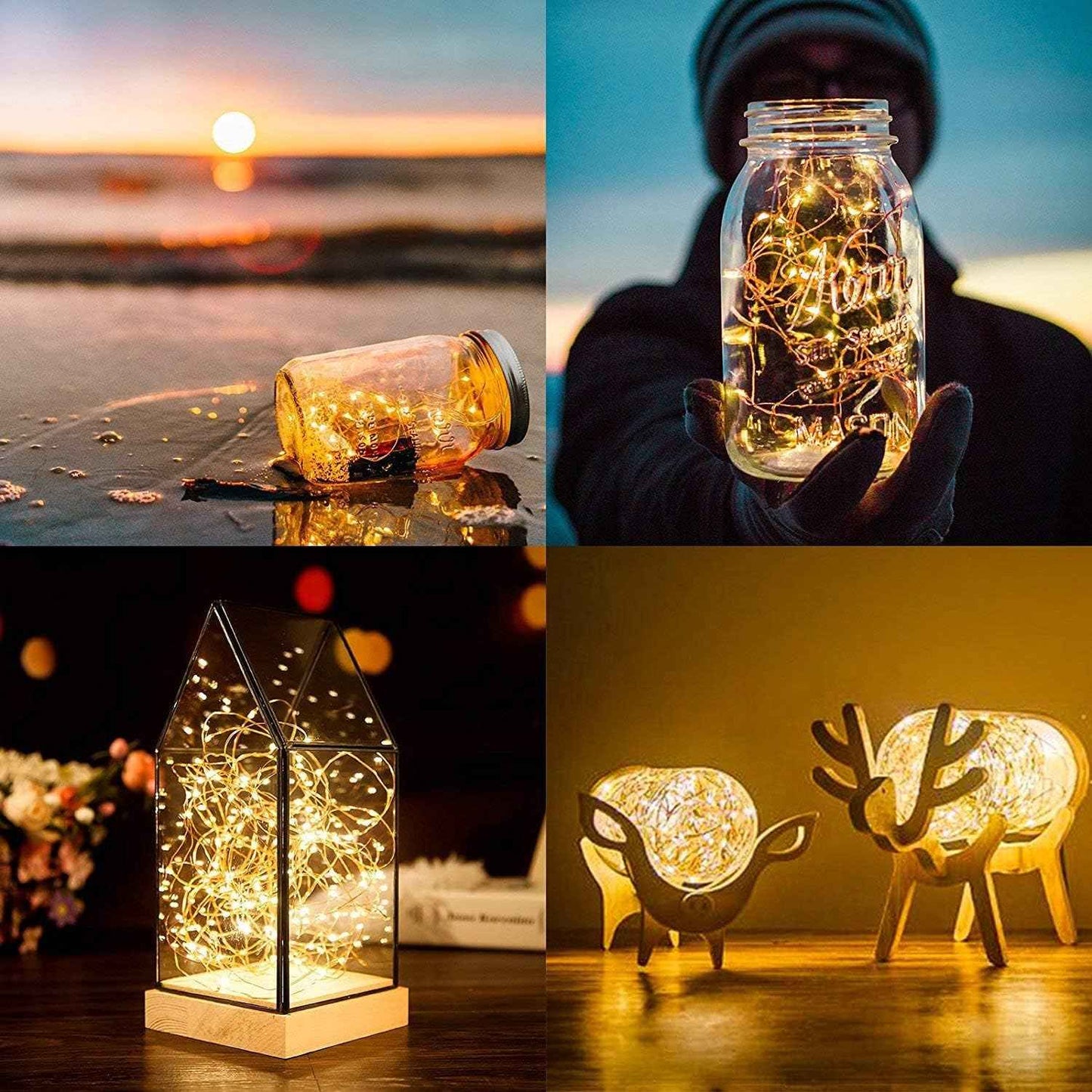 ANJAYLIA Battery Operated Fairy Lights – Aesthetic Nursery and Reading Nook Accent, Warm White Glow