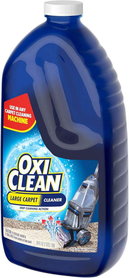 OxiClean Large Carpet Cleaner Solution – Living Room Refresh for Wall-to-Wall Carpet, 64 fl oz Steam Machine Refill