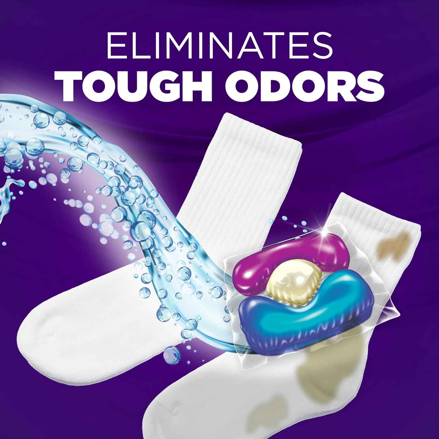 Arm & Hammer Plus OxiClean 5-in-1 Laundry Detergent Power Paks – Mudroom and Kids Bedroom Hamper Solution for Parents, Tough Stain Removal With No Spill Paks