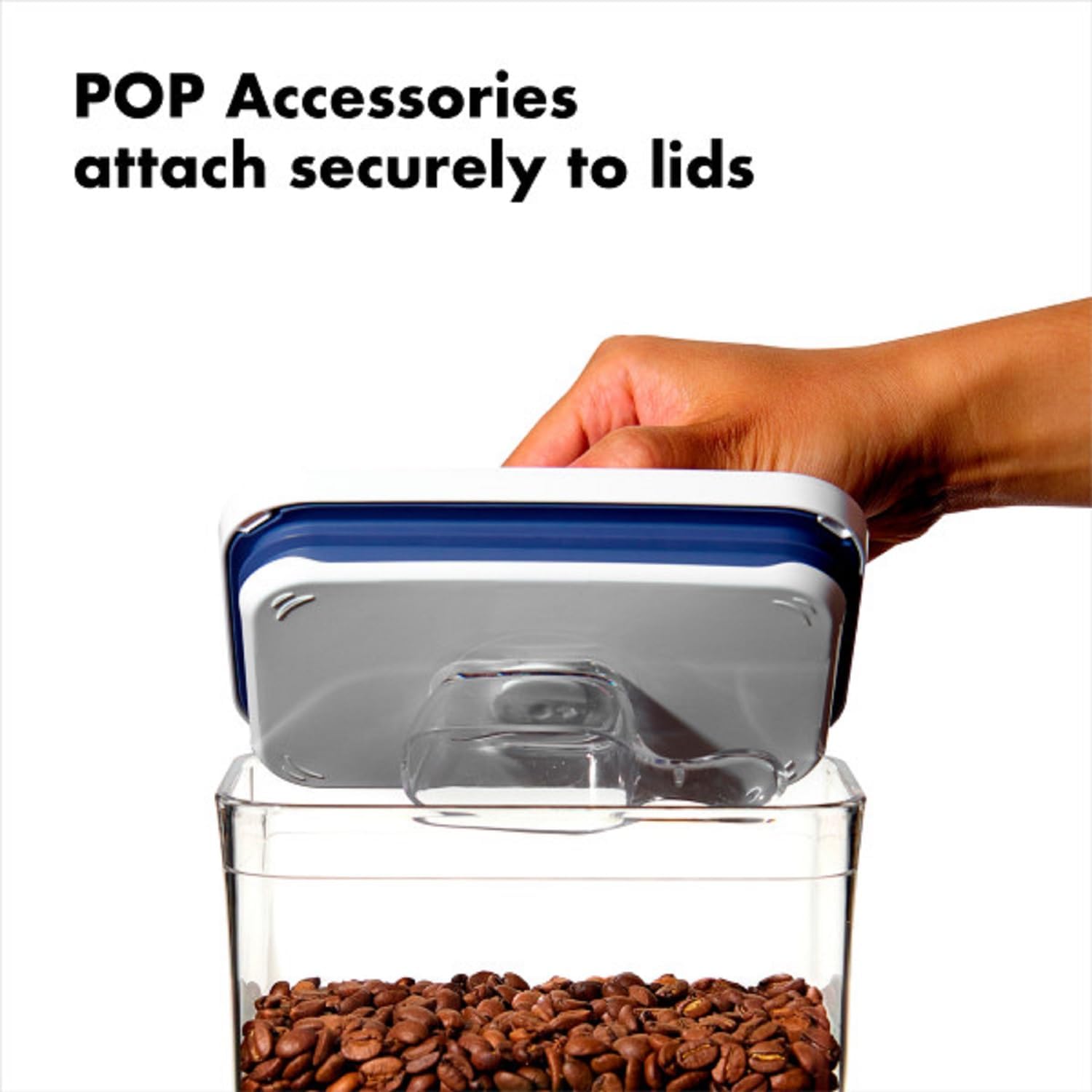 OXO Good Grips POP Container Bulk Set – Minimalist Pantry Essentials, 6 Square Airtight Canisters with One-Touch Seal for Clutter-Free Countertops