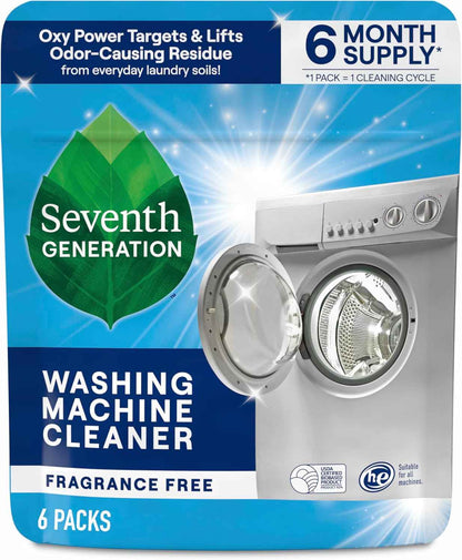 Seventh Generation Washing Machine Cleaner – Child Safe Laundry Room Care, Non Toxic Residue Free Drum Cleaning