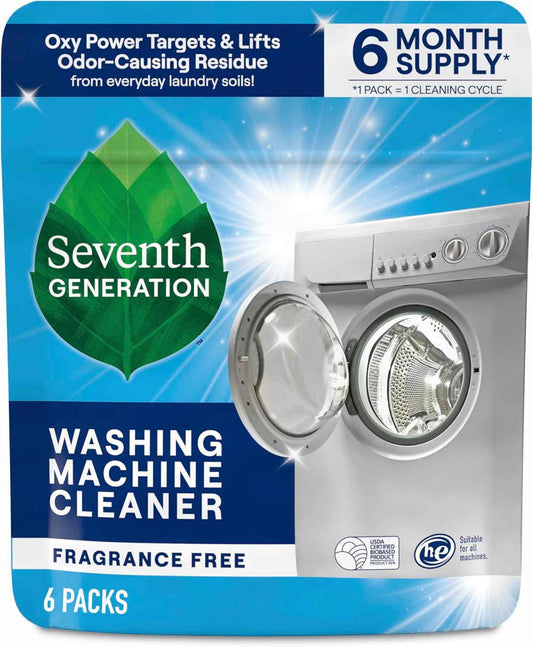 Seventh Generation Washing Machine Cleaner – Child Safe Laundry Room Care, Non Toxic Residue Free Drum Cleaning