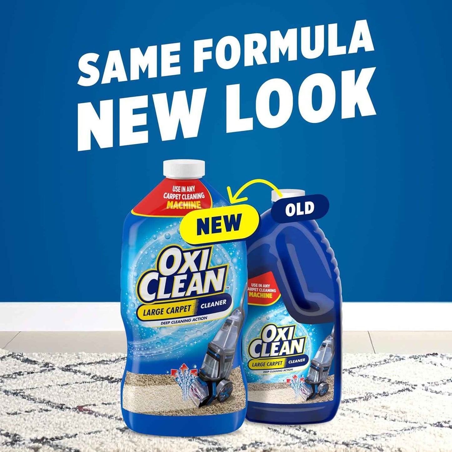 OxiClean Large Carpet Cleaner Solution – Living Room Refresh for Wall-to-Wall Carpet, 64 fl oz Steam Machine Refill