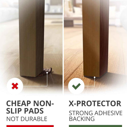 X-PROTECTOR Non Slip Furniture Pads 3" – Clean, Low-Profile Floor Protectors for Clutter-Free Living Spaces