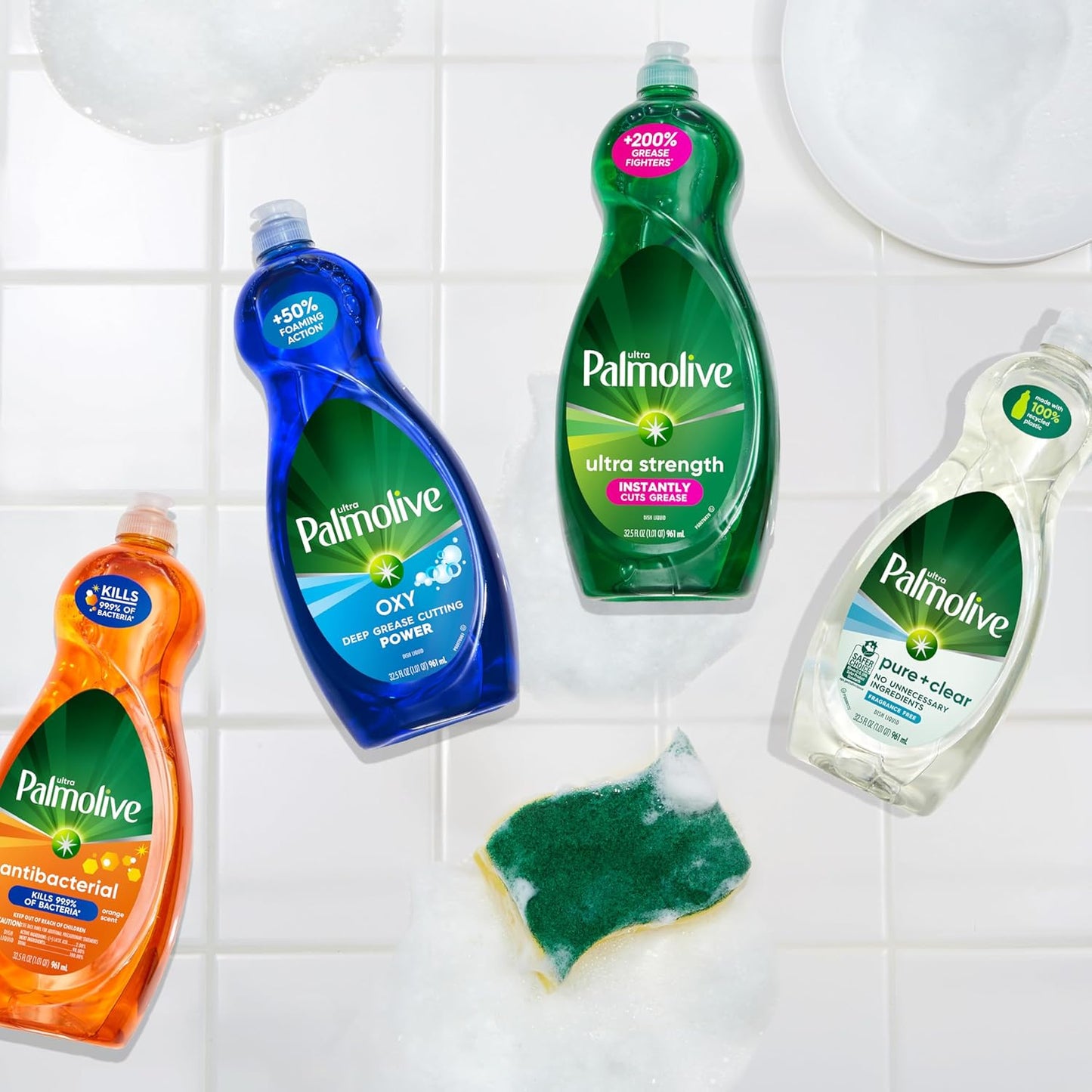 Palmolive Oxy Power Degreaser Dish Soap – Child-Safe Baby Bottle and Kid Cup Cleaner, 32.5 Fl Oz Pack of 4