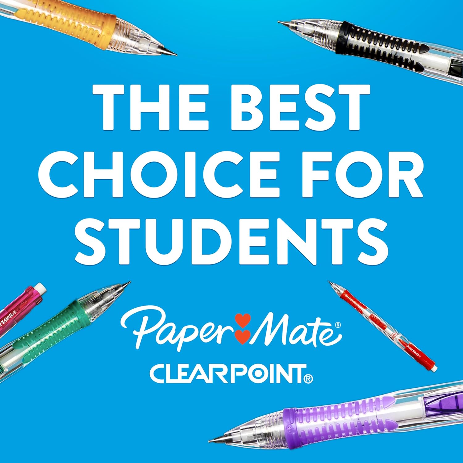 Paper Mate Clearpoint Mechanical Pencils 0.7mm HB #2 Practical Gift for Students and Teachers, Classroom-Ready Sketching and Test Set, 4 Count