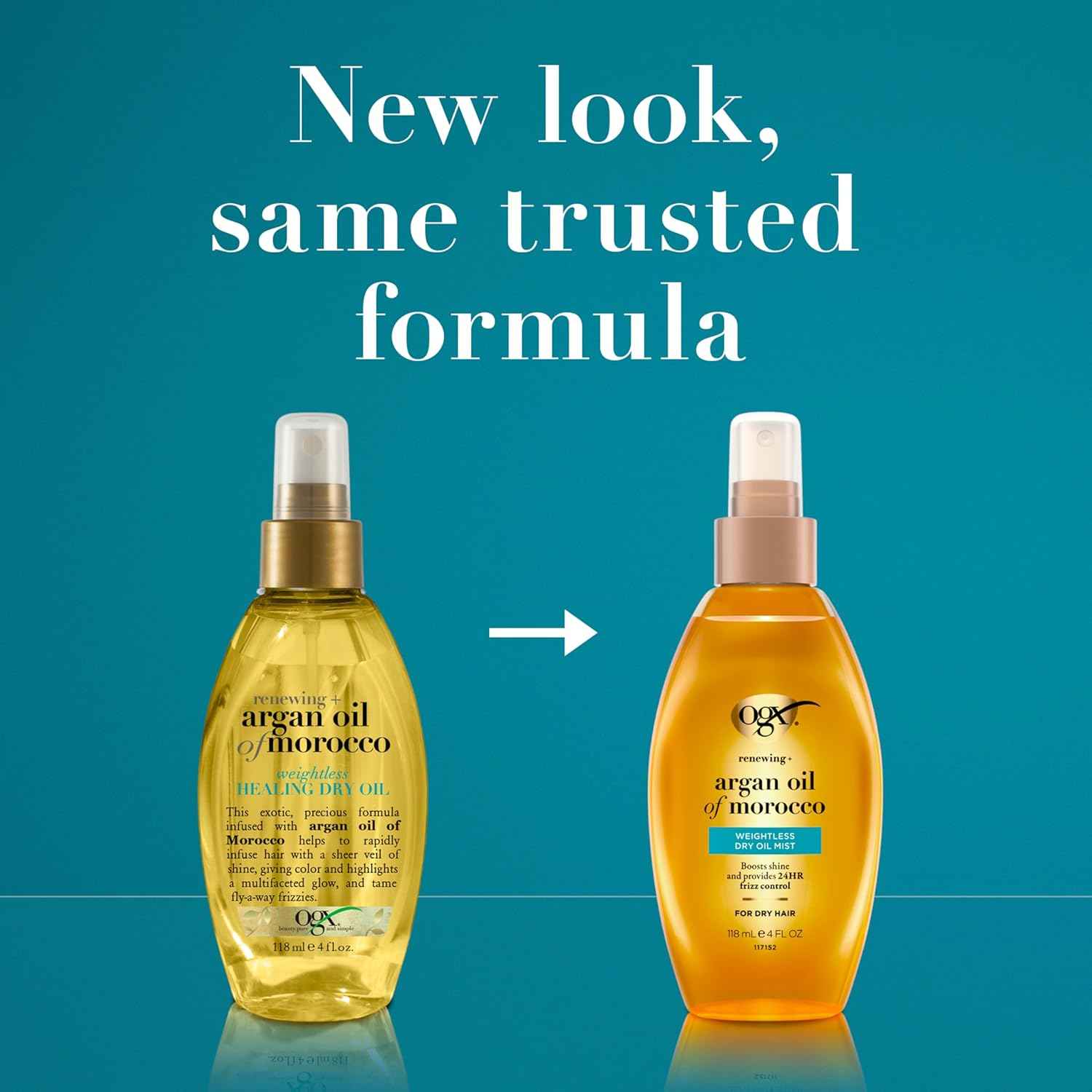 OGX Renewing Argan Oil of Morocco Weightless Healing Dry Oil Spray – Nightly Self-Care Mist for Split Ends and Frizzy Hair, 4 Fl Oz