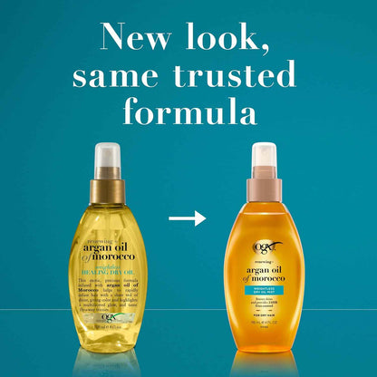 OGX Renewing Argan Oil of Morocco Weightless Healing Dry Oil Spray – Nightly Self-Care Mist for Split Ends and Frizzy Hair, 4 Fl Oz