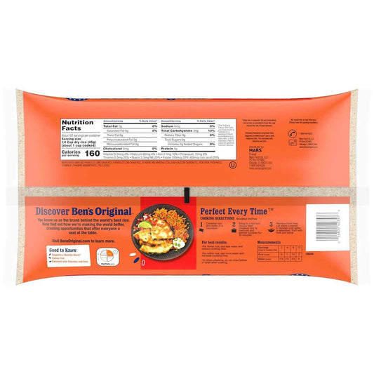 BEN'S ORIGINAL Parboiled Enriched Rice – 10 lb Bulk Bag for Home Cooks Building a Hearty Pantry