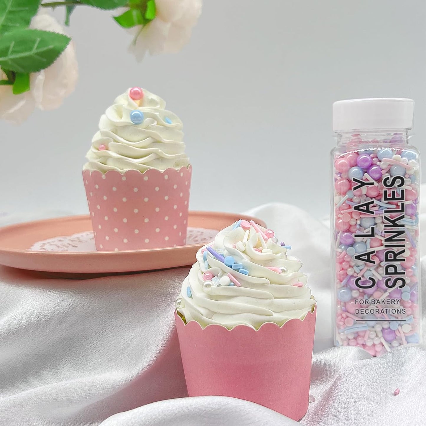 Pastel Sprinkle Jar – Aesthetic Baking Topping for Home Kitchen Display