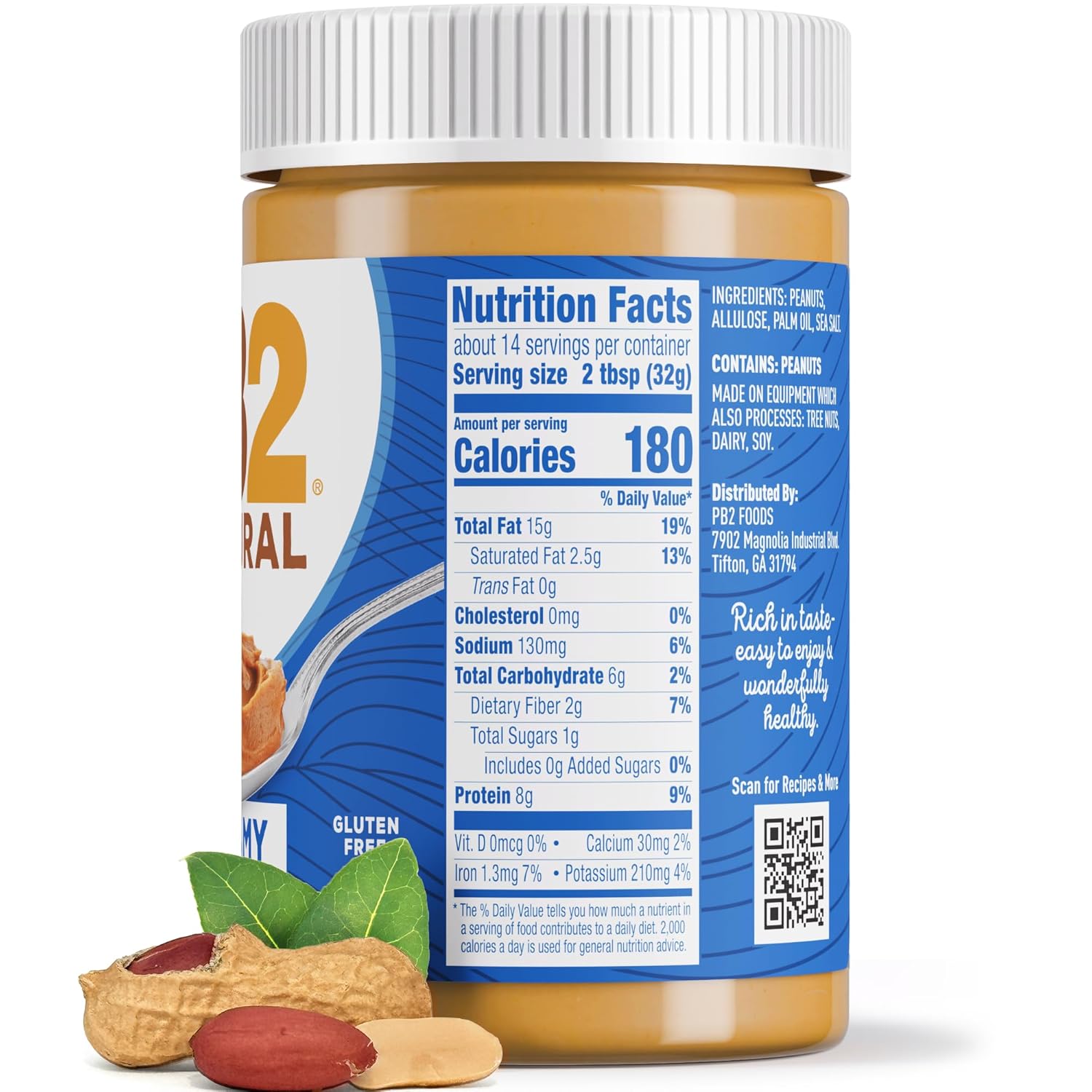 PB2 Natural Creamy Peanut Butter – Travel Cooler Staple for Camping, Road Trips, and Trailhead Snacks