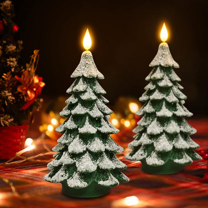 PChero Flameless Christmas Candle – Safe Flickering Pillar for Bedrooms & Family Rooms, No Open Flame with Auto-Off Timer