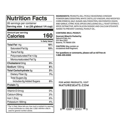 Nature's Eats Dill Pickle Peanuts 26oz – Portable Pantry Snack for Road Trips, Picnics, and Outdoor Gatherings