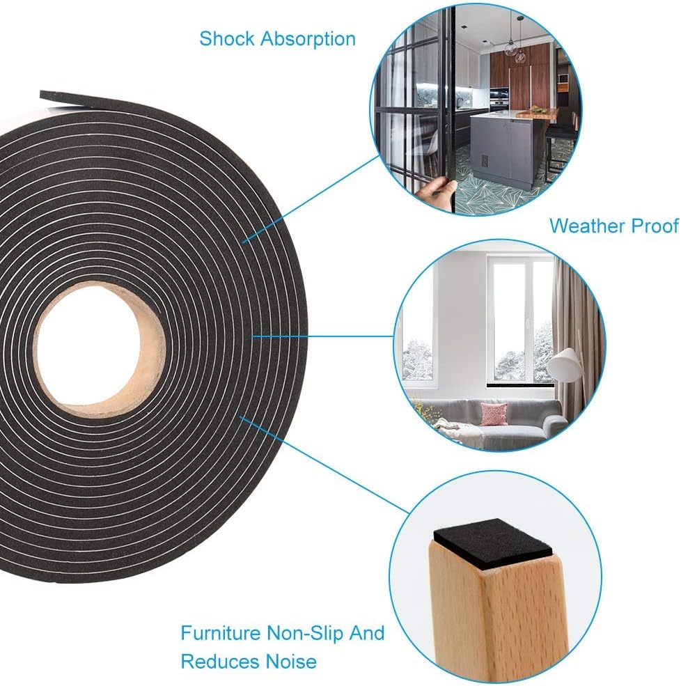 Peel and Stick Foam Seal – Kid and Pet Friendly Weather Stripping for Cabinets, Doors, and Nursery Windows