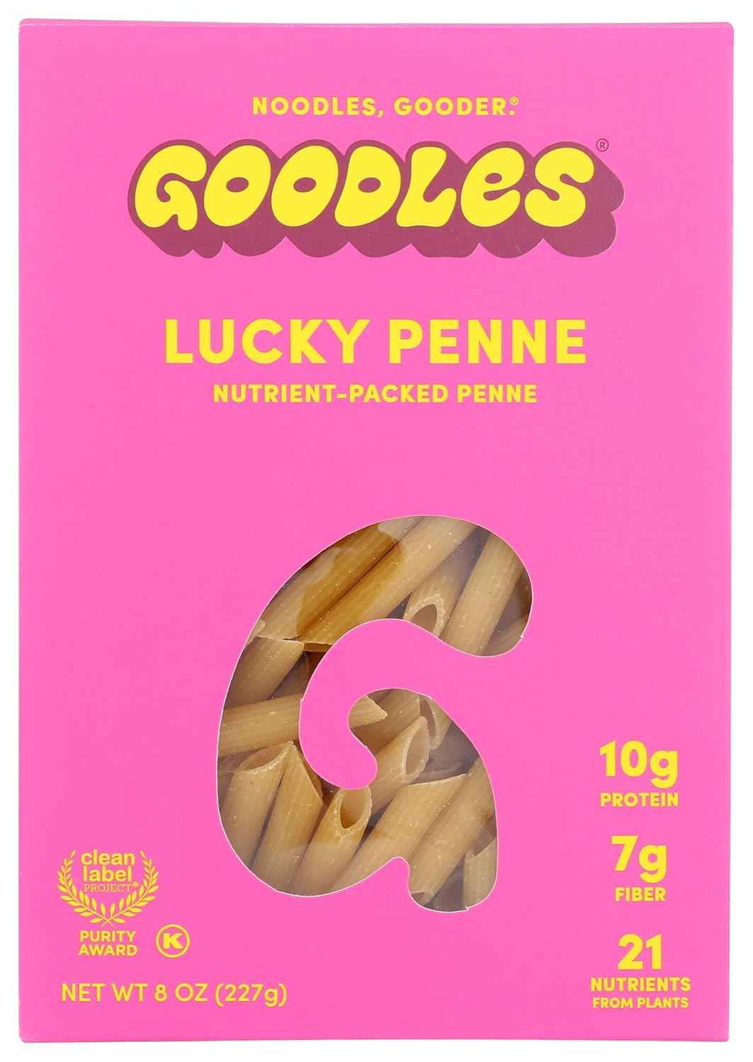 Goodles Lucky Penne Pasta – Clean-Label Pantry Staple for Wellness-Focused Home Cooking, 8 oz