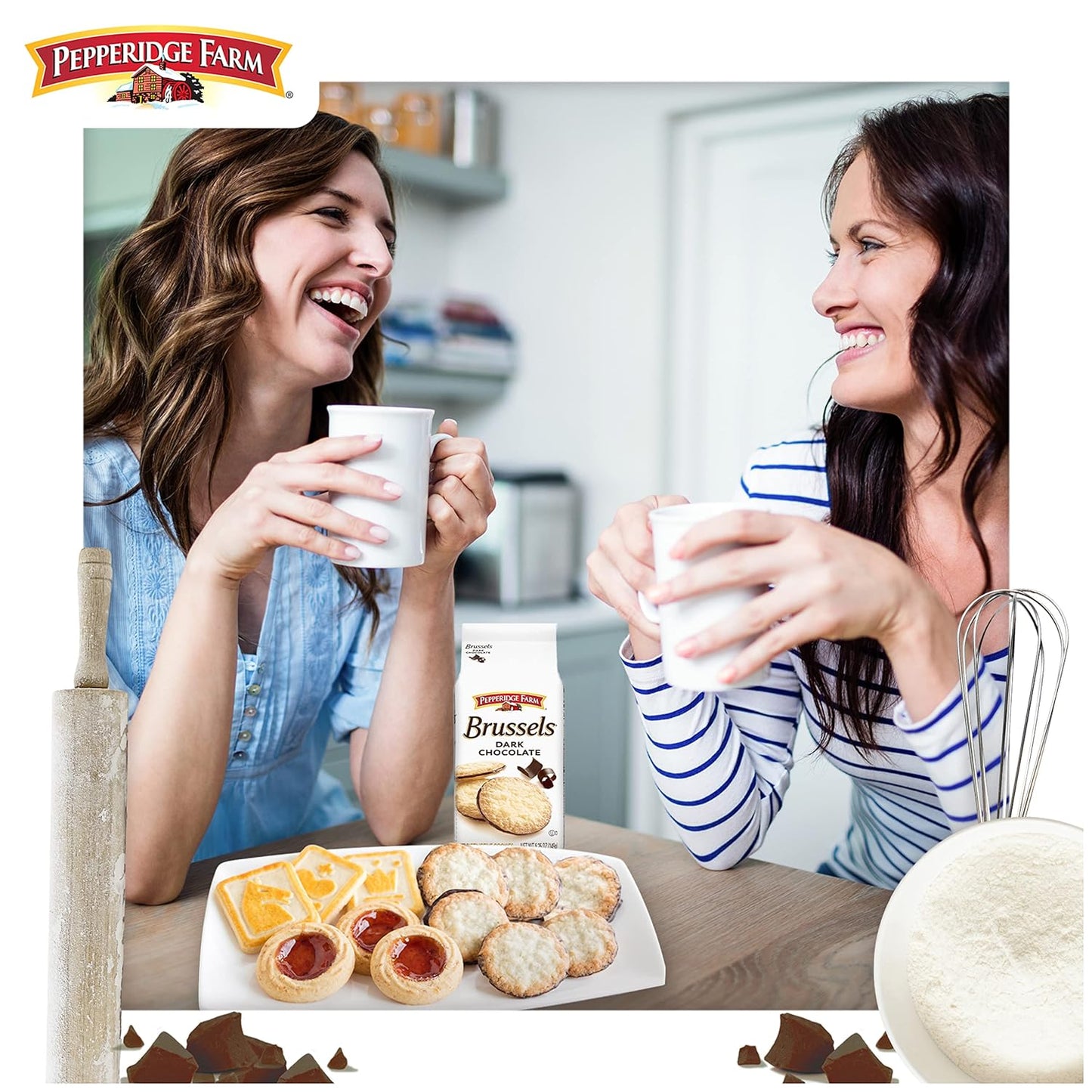 Pepperidge Farm Brussels Dark Chocolate Cookies – Simple Two-Ingredient Cookie for the Clean Pantry, Quiet Everyday Treat on the Counter