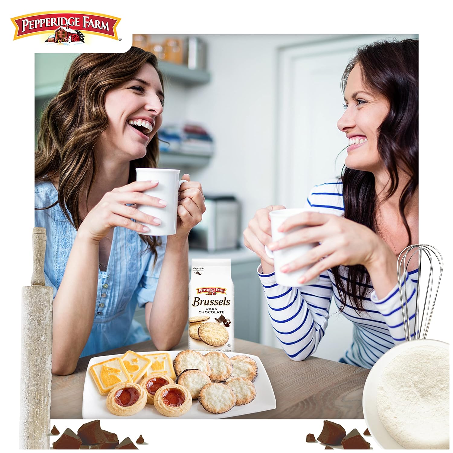 Pepperidge Farm Brussels Dark Chocolate Cookies – Simple Two-Ingredient Cookie for the Clean Pantry, Quiet Everyday Treat on the Counter