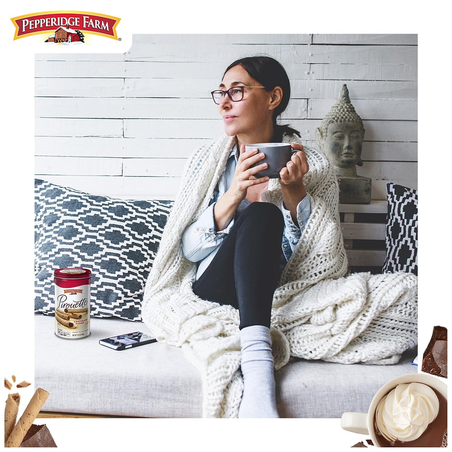 Pepperidge Farm Pirouette French Vanilla Wafers - Thoughtful Thank-You and Valentine's Day Gift in Reusable Tin
