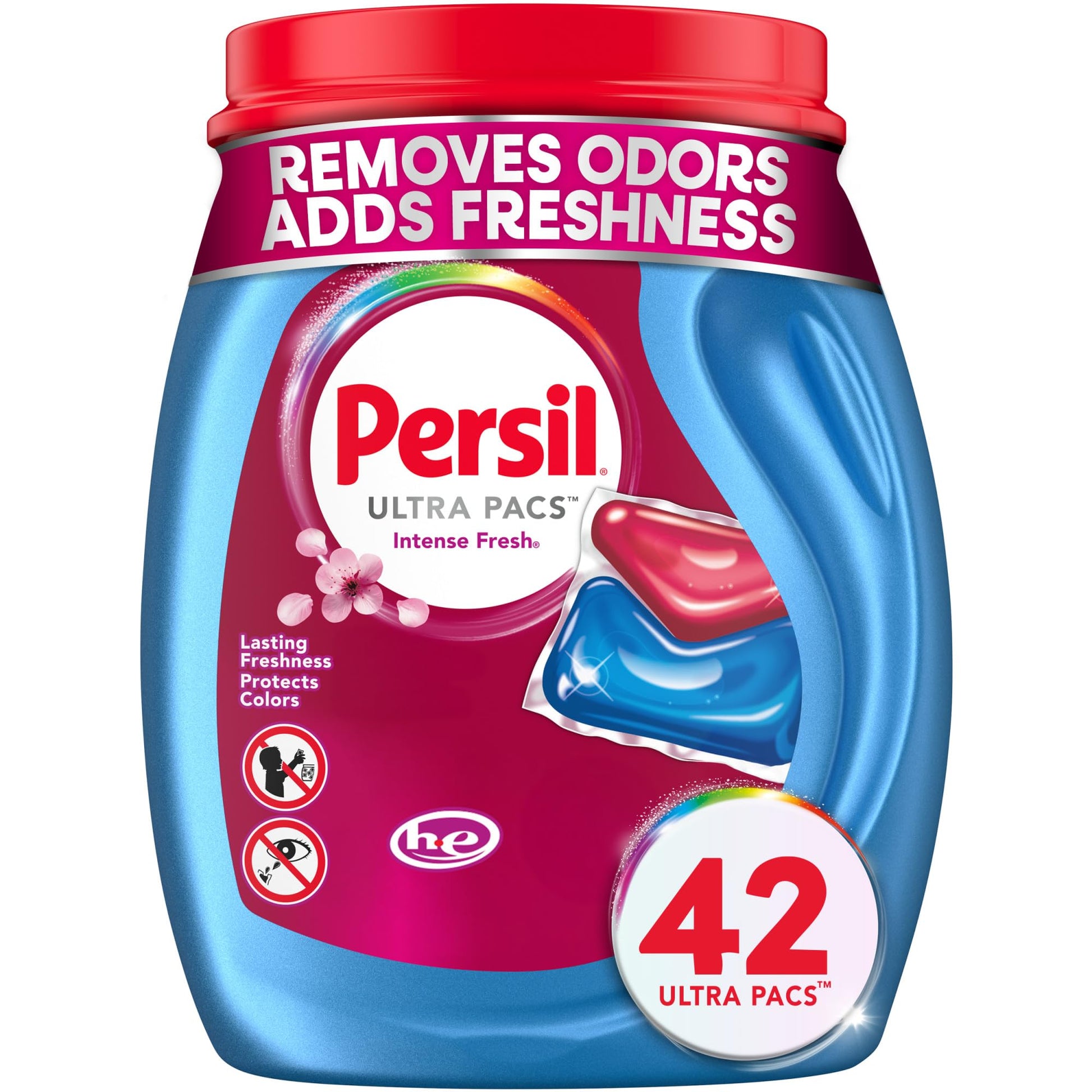 Persil Ultra Pacs Intense Fresh Laundry Detergent – Quick Cold-Wash Solution for In-Unit Laundry Closet, Productivity-Focused Stain Removal 100 Count