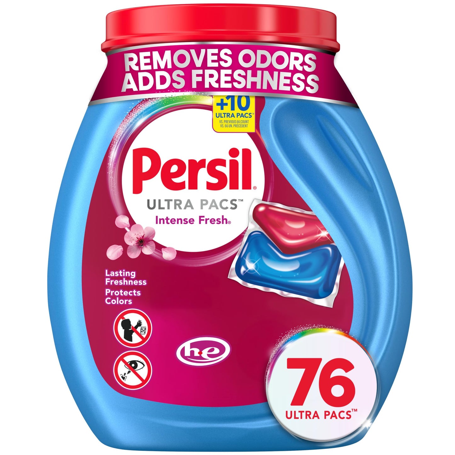 Persil Ultra Pacs Intense Fresh Laundry Detergent – Quick Cold-Wash Solution for In-Unit Laundry Closet, Productivity-Focused Stain Removal 100 Count