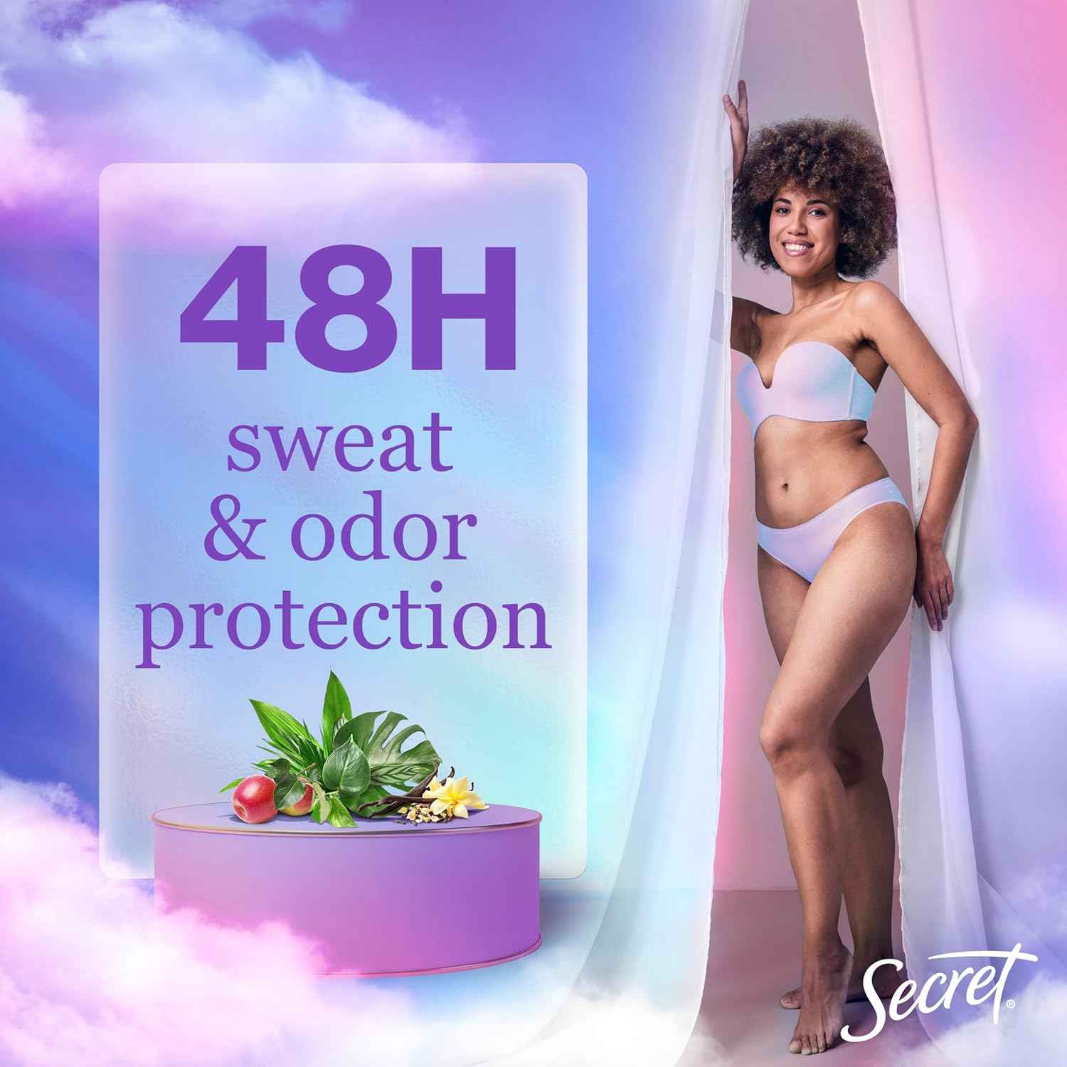 Secret Dry Spray Antiperspirant for Women – 48hr Sweat Protection for Patio Brunches, Camping Days, and Hiking Trails