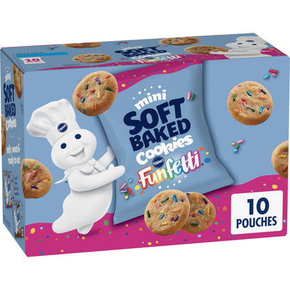 Pillsbury Mini Soft Baked Cookies – Travel-Friendly Grab-and-Go Cookie Snack Bags for Hiking, Car Rides & Outdoor Adventures