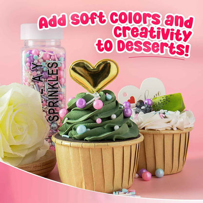 Pastel Sprinkle Jar – Aesthetic Baking Topping for Home Kitchen Display