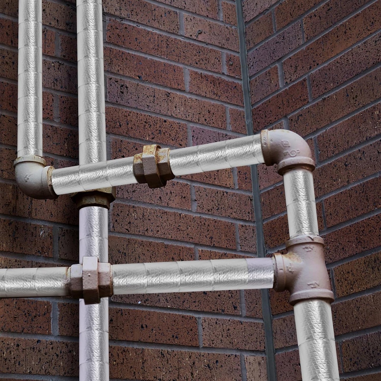 Pipe Wrap Insulation - 33ft Aluminum Foil Foam Tape for Patio Plumbing, RV and Camp Water Lines