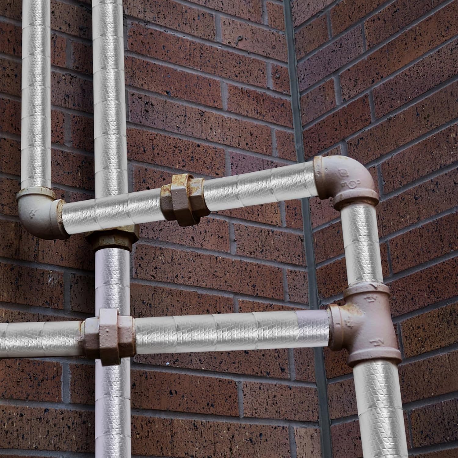 Pipe Wrap Insulation - 33ft Aluminum Foil Foam Tape for Patio Plumbing, RV and Camp Water Lines
