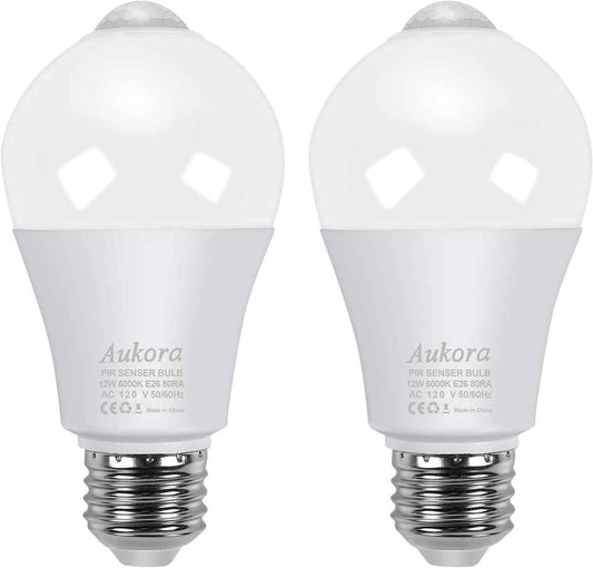 Aukora Motion Activated E26 Bulbs – Auto Shutoff Nightlight Replacement for Elderly Fall Prevention at Home