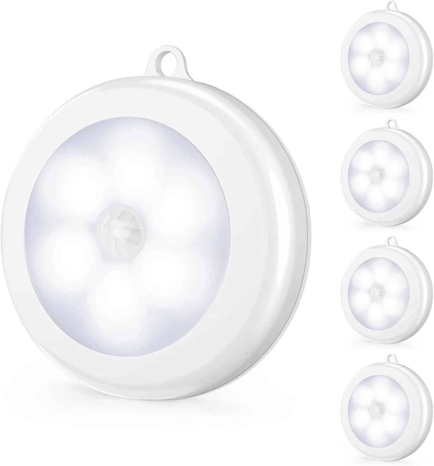 Mlambert 4 Pack Motion Sensor Accent Light, Warm White Stick-On LED for Cozy Bedroom and Hallway Ambiance