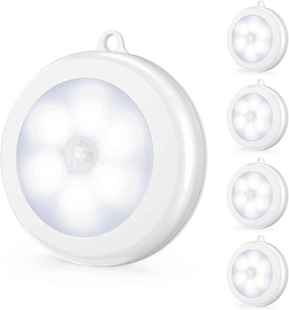 Mlambert 4 Pack Motion Sensor Accent Light, Warm White Stick-On LED for Cozy Bedroom and Hallway Ambiance