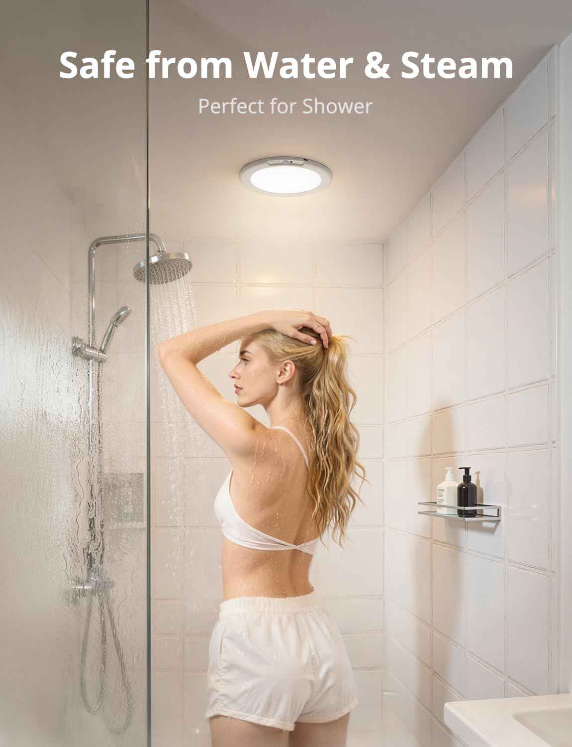 Combuh Cordless Magnetic Ceiling Light – Clutter-Free Wireless Fixture for Intentional Renter Living, No Drill or Wiring